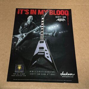 Scott Ian of Anthrax - Jackson Guitars - 2017 Print Advertisement